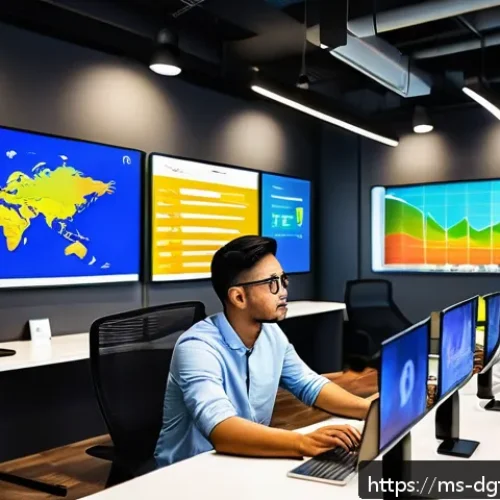 Home 32 소셜 미디어에서의 타겟팅 전략 분석 - A dynamic social media marketing workspace in a modern Malaysian office setting, featuring a diverse...